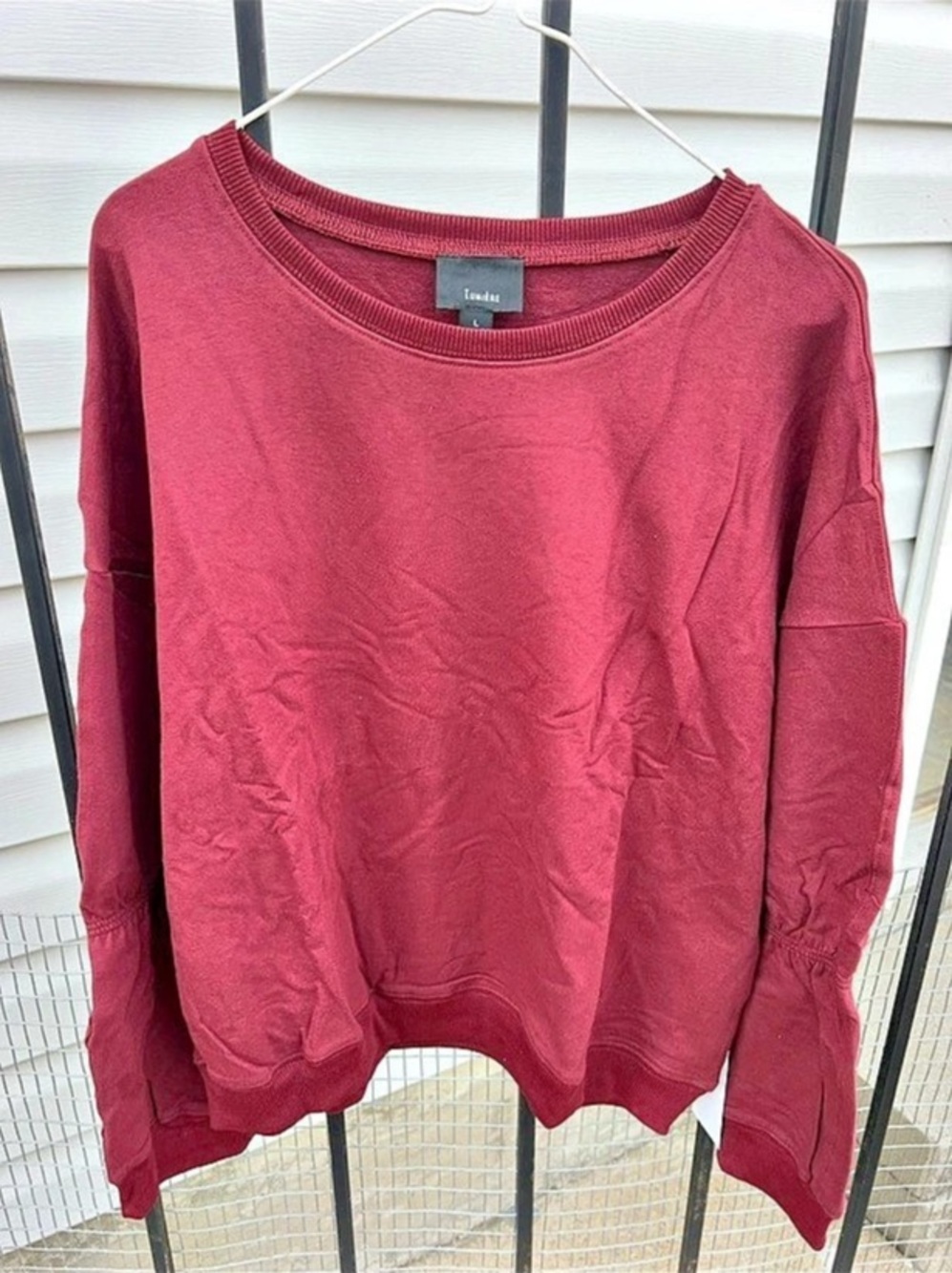 Long Sleeve Tops in Red & Gray